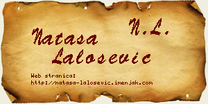 Nataša Lalošević vizit kartica